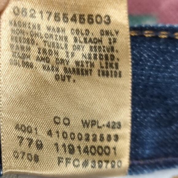 Vintage Levi's Low Rise Flare Jeans Womens 7 26 Blue Dark Bootcut Retro Y2K - Picture 7 of 10